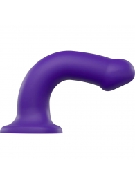 Фиолетовый фаллоимитатор-насадка Strap-On-Me Dildo Dual Density size L - 19 см. - Strap-on-me - купить с доставкой в Орле