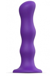 Фиолетовая насадка Strap-On-Me Dildo Geisha Balls size M - Strap-on-me - купить с доставкой в Орле