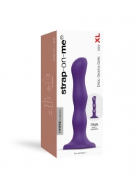 Фиолетовая насадка Strap-On-Me Dildo Geisha Balls size XL - Strap-on-me - купить с доставкой в Орле