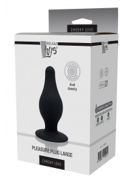 Черный анальный стимулятор DUAL DENSITY PLEASURE PLUG L - 10,2 см. - Dream Toys