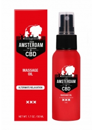 Стимулирующее массажное масло CBD from Amsterdam Massage Oil - 50 мл. - Shots Media BV - купить с доставкой в Орле