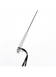 Черный кожаный стек с гладкой ручкой - 55 см. - Crazy Handmade - купить с доставкой в Орле