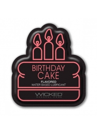 Лубрикант на водной основе со вкусом торта с кремом Wicked Aqua Birthday cake - 3 мл. - Wicked - купить с доставкой в Орле