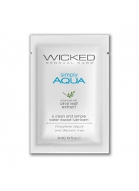 Легкий лубрикант на водной основе Wicked Simply AQUA - 3 мл. - Wicked - купить с доставкой в Орле