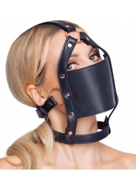 Черный намордник с кляпом-шаром Head Harness With A Gag - Orion - купить с доставкой в Орле