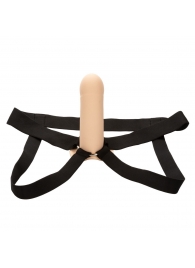 Телесный фаллопротез из силикона Extension with Harness - 15,75 см. - California Exotic Novelties - купить с доставкой в Орле