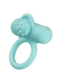 Аквамариновое эрекционное виброкольцо Silicone Rechargeable Nubby Lover’s Delight - California Exotic Novelties - в Орле купить с доставкой