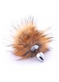 Серебристая анальная пробка с коричневым хвостиком - Crazy Handmade в Орле Серебристая анальная пробка с коричневым хвостиком - Crazy Handmade