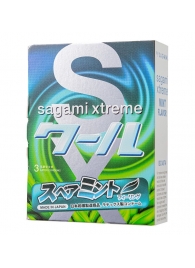 Презервативы Sagami Xtreme Mint с ароматом мяты - 3 шт. - Sagami - купить с доставкой в Орле