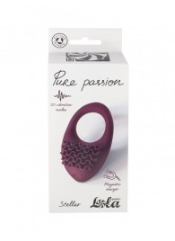 Бордовое перезаряжаемое эрекционное виброкольцо Stellar - Lola Games - в Орле купить с доставкой