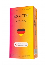 Презервативы EXPERT Hot Love с разогревающим эффектом - 12 шт.(+3 в подарок) - Expert - купить с доставкой в Орле