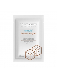 Саше лубриканта на водной основе Simply Aqua Brown Sugar с ароматом коричневого сахара - 3 мл. - Wicked - купить с доставкой в Орле