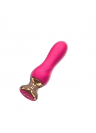 Розовый мини-вибратор Mini Vibrator с пультом ДУ - 12,5 см. - I-MOON