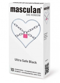 Ультрапрочные презервативы Masculan Ultra Safe Black - 10 шт. - Masculan - купить с доставкой в Орле