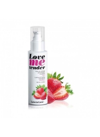 Съедобное согревающее массажное масло Love Me Tender Strawberry с ароматом клубники - 100 мл. - Love to Love - купить с доставкой в Орле