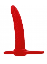 Красная насадка на пенис для двойного проникновения Black Red - 16,5 см. - ToyFa - купить с доставкой в Орле