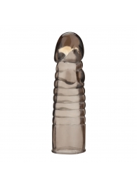 Дымчатая насадка-удлинитель Ribbed Realistic Penis Enhancing Sleeve Extension - 15,2 см. - BlueLine - в Орле купить с доставкой