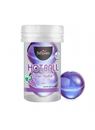 Лубрикант на масляной основе Hot Ball Beija Muito с ароматом винограда (2 шарика по 3 гр.) - HotFlowers - купить с доставкой в Орле