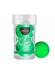 Лубрикант на масляной основе Hot Ball Beija Muito с ароматом мяты (2 шарика по 3 гр.) - HotFlowers - купить с доставкой в Орле