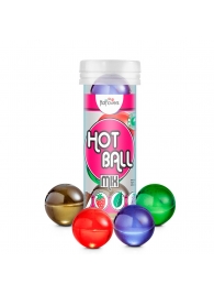 Ароматизированный лубрикант Hot Ball Mix на масляной основе (4 шарика по 3 гр.) - HotFlowers - купить с доставкой в Орле