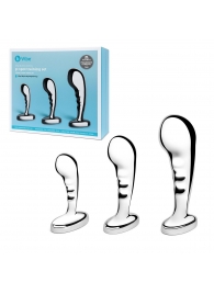 Набор из 3 стальных стимуляторов простаты Stainless Steel P-spot Training Set - b-Vibe - в Орле купить с доставкой