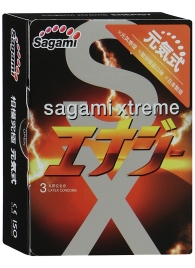 Презервативы Sagami Xtreme ENERGY с ароматом энергетика - 3 шт. - Sagami - купить с доставкой в Орле