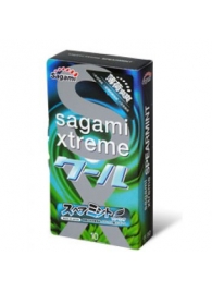 Презервативы Sagami Xtreme Mint с ароматом мяты - 10 шт. - Sagami - купить с доставкой в Орле