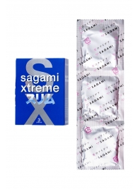 Розовые презервативы Sagami Xtreme FEEL FIT 3D - 3 шт. - Sagami - купить с доставкой в Орле