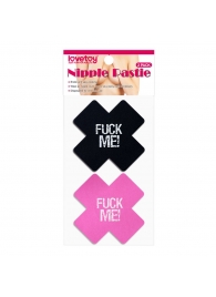 Набор из 2 пар пэстисов Cross Pattern Nipple Pasties - Lovetoy - купить с доставкой в Орле