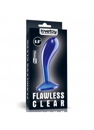 Синяя анальная втулка Flawless Clear Prostate Plug 6.0 - 15 см. - Lovetoy - в Орле купить с доставкой