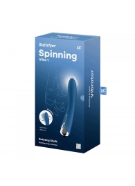 Синий вибратор-ротатор Spinning Vibe 1 - 18 см. - Satisfyer купить в Орле с доставкой в Orgasmix.ru Синий вибратор-ротатор Spinning Vibe 1 - 18 см. - Satisfyer