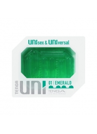 Зеленый мастурбатор-стимулятор Tenga Uni Emerald - Tenga - в Орле купить с доставкой