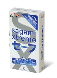 Презервативы Sagami Xtreme Ultrasafe с двойным количеством смазки - 10 шт. - Sagami - купить с доставкой в Орле