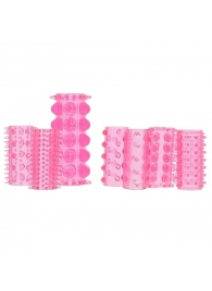 Набор из 7 розовых насадок на пенис ONE-A-DAY PENIS SLEEVES PINK - Seven Creations - в Орле купить с доставкой