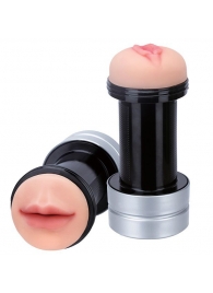 Двусторонний мастурбатор REALSTUFF 2 IN 1 HUMMER MOUTH   VAGINA - ротик и вагина - Dream Toys - в Орле купить с доставкой