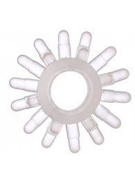 Прозрачное гелевое эрекционное кольцо с шипиками - Toyfa Basic - в Орле купить с доставкой