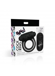 Черное эрекционное виброкольцо 28X Remote Control Vibrating Cock Ring   Bullet - XR Brands - в Орле купить с доставкой