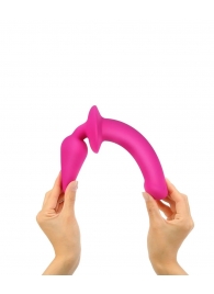 Ярко-розовый двусторонний фаллоимитатор Switch Plug-In Semi-Realistic Size L - Strap-on-me купить с доставкой в интернет-магазине Orgasmix в Орле Ярко-розовый двусторонний фаллоимитатор Switch Plug-In Semi-Realistic Size L - Strap-on-me