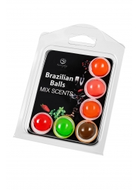 Набор из 6 шариков с ароматизированными массажными маслами Brazilian Balls - Secret Play - купить с доставкой в Орле