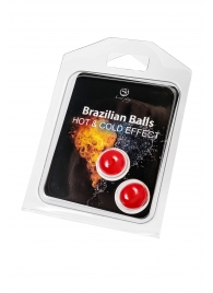 Набор из 2 шариков с массажным маслом Barazilian Balls с охлаждающим и разогревающим эффектом - Secret Play - купить с доставкой в Орле