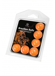 Набор из 6 шариков с массажным маслом Brazilian Balls с разогревающим эффектом - Secret Play - купить с доставкой в Орле