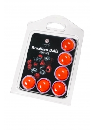 Набор из 6 шариков с массажным маслом Brazilian Balls с ароматом ягод - Secret Play - купить с доставкой в Орле