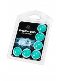 Набор из 6 шариков с массажным маслом Brazilian Balls с охлаждающим эффектом - Secret Play - купить с доставкой в Орле