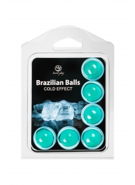 Набор из 6 шариков с массажным маслом Brazilian Balls с охлаждающим эффектом - Secret Play - купить с доставкой в Орле