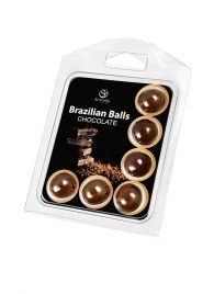 Набор из 6 шариков с массажным маслом Brazilian Balls с ароматом шоколада - Secret Play - купить с доставкой в Орле