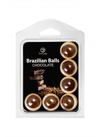 Набор из 6 шариков с массажным маслом Brazilian Balls с ароматом шоколада - Secret Play - купить с доставкой в Орле