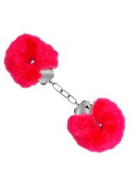 Красные меховые наручники Love с ключиками - Baile - купить с доставкой в Орле