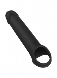 Черная насадка-удлинитель с вибрацией Vibrating Extender With Remote - Dream Toys - в Орле купить с доставкой
