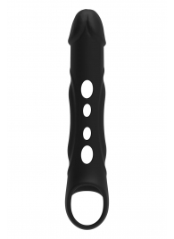 Черная насадка-удлинитель Vibrating Extender With Remote с вибрацией - Dream Toys - в Орле купить с доставкой