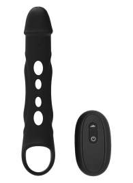 Черная насадка-удлинитель Vibrating Extender With Remote с вибрацией - Dream Toys - в Орле купить с доставкой